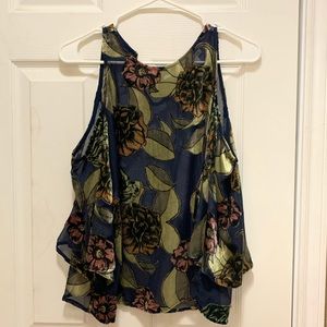 En Creme Cold Shoulder Blouse- Size M